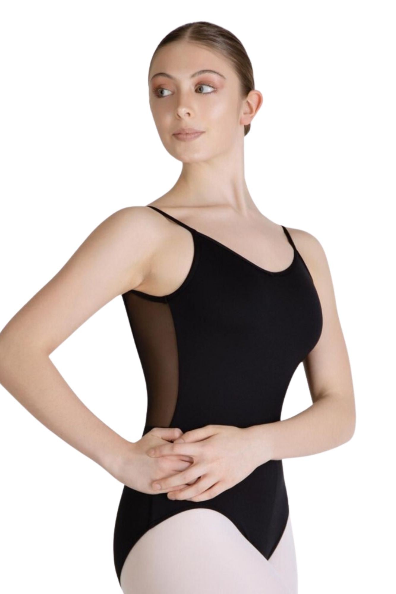 Body a bretelline con inserti in tulle Capezio 