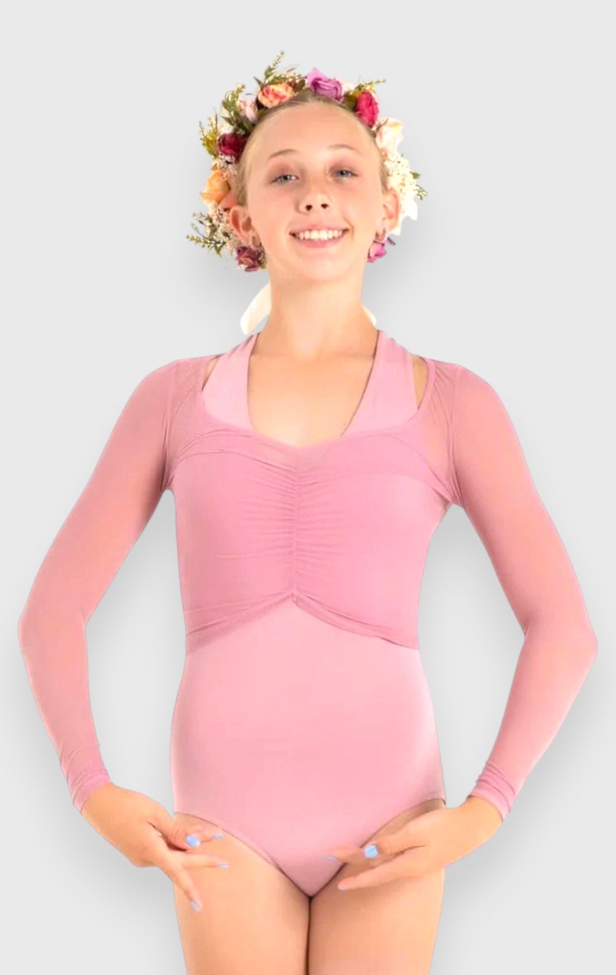 Crop Top danza Capezio in microrete