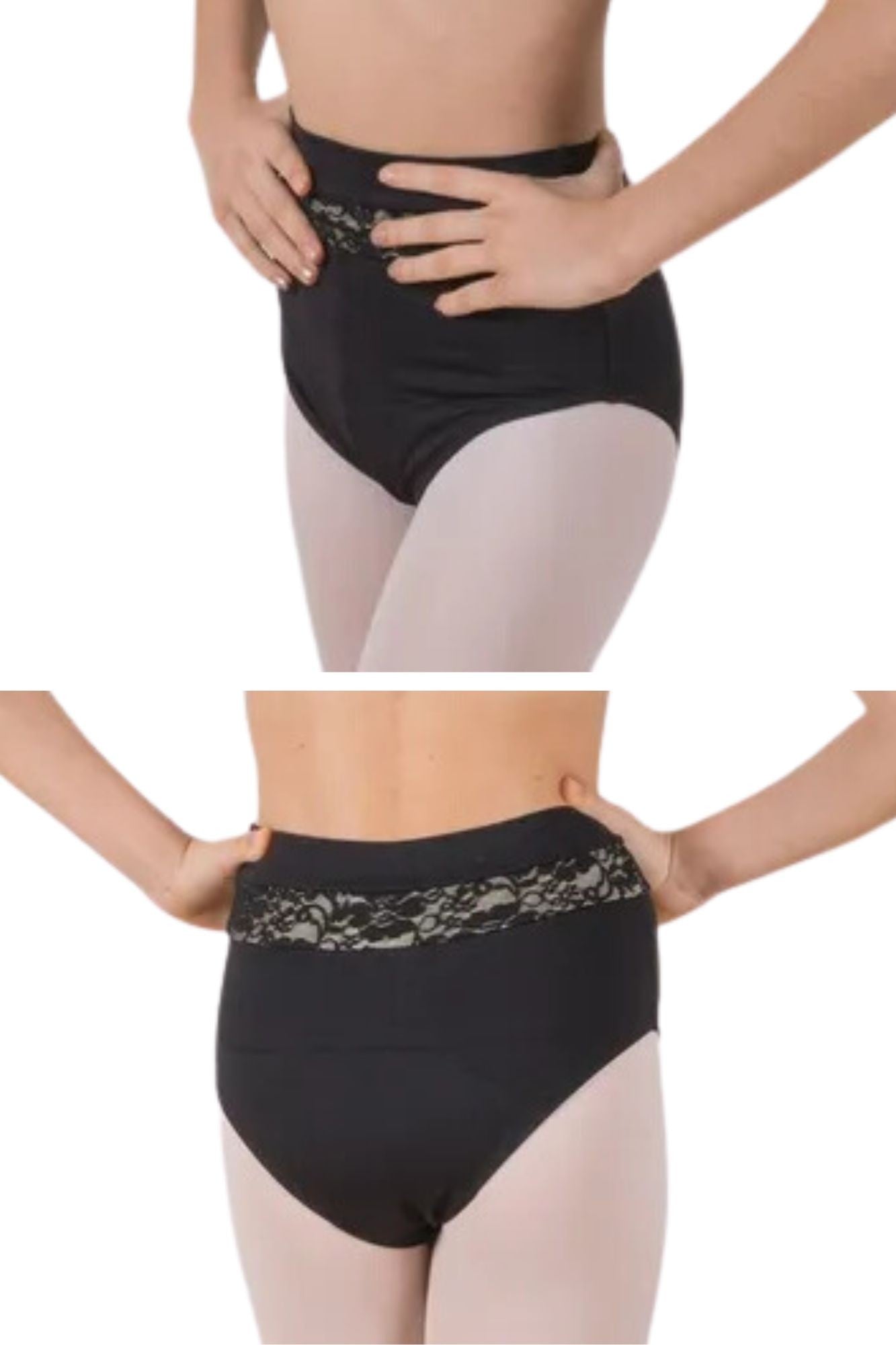 Culotte con fascia in pizzo Basilica Dancewear