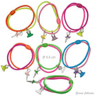 Bracciale Elastico Fluo - Pendenti Ballerina e tutu In Metallo