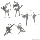 Orecchini In Acciaio ginnastica ritmica palla e cerchio