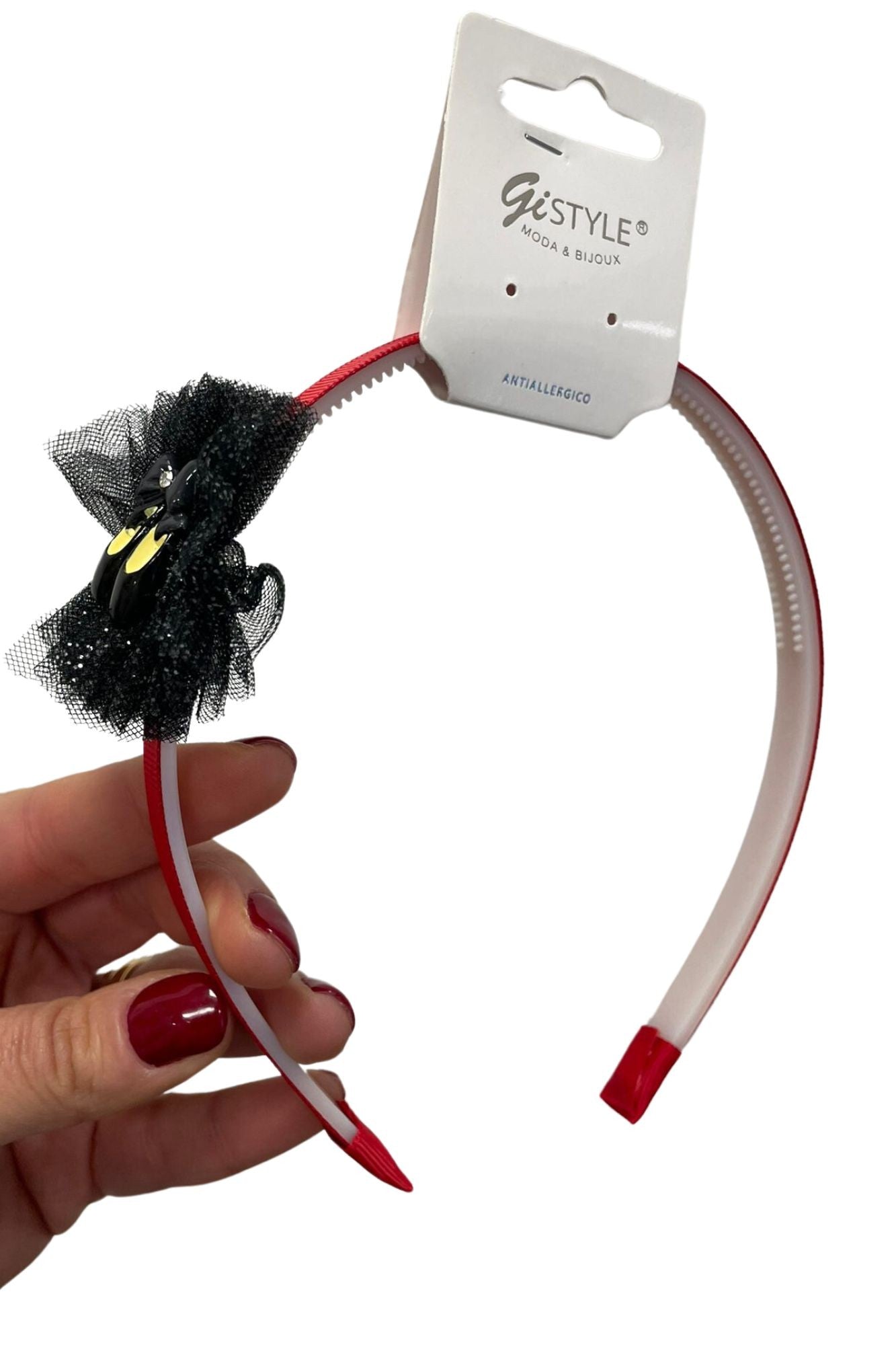 Cerchietto per capelli con coccarda e scarpette