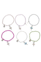 Bracciale elastico con figura di ballerina e cristalli