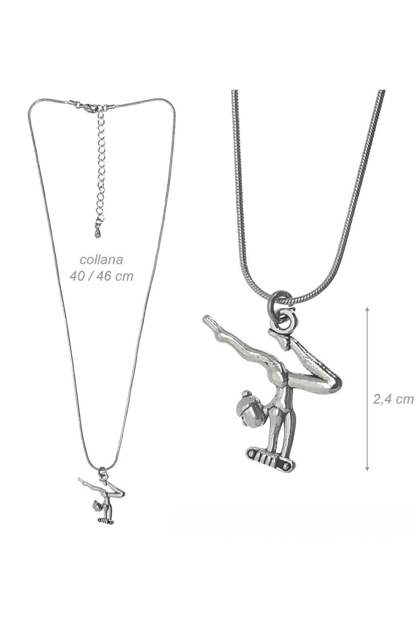 Collana con pendente ginnasta