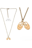 Collana in acciaio galvanizzato con mezzepunte ritmica