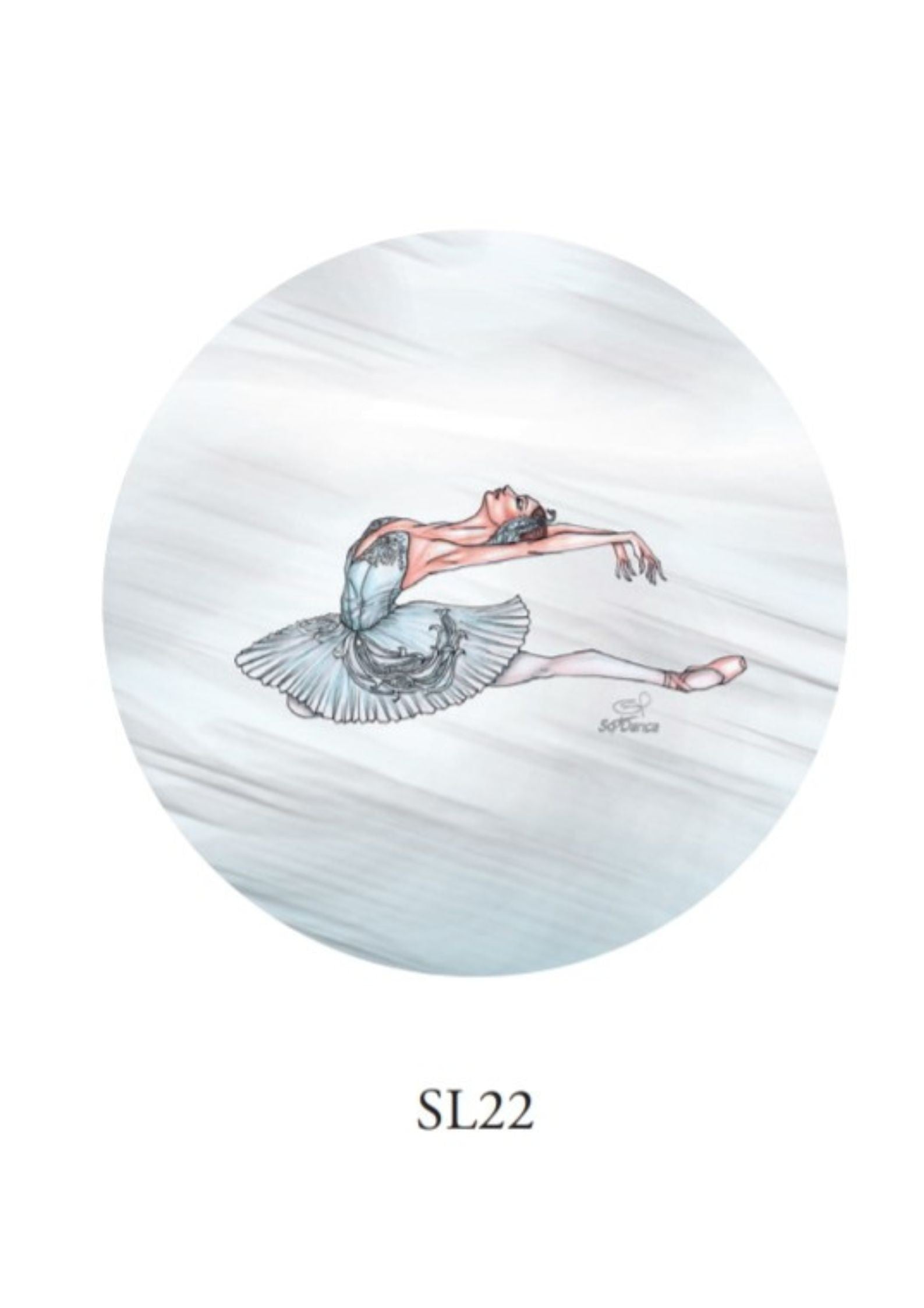 Pigiama lungo da donna con disegni di ballerine