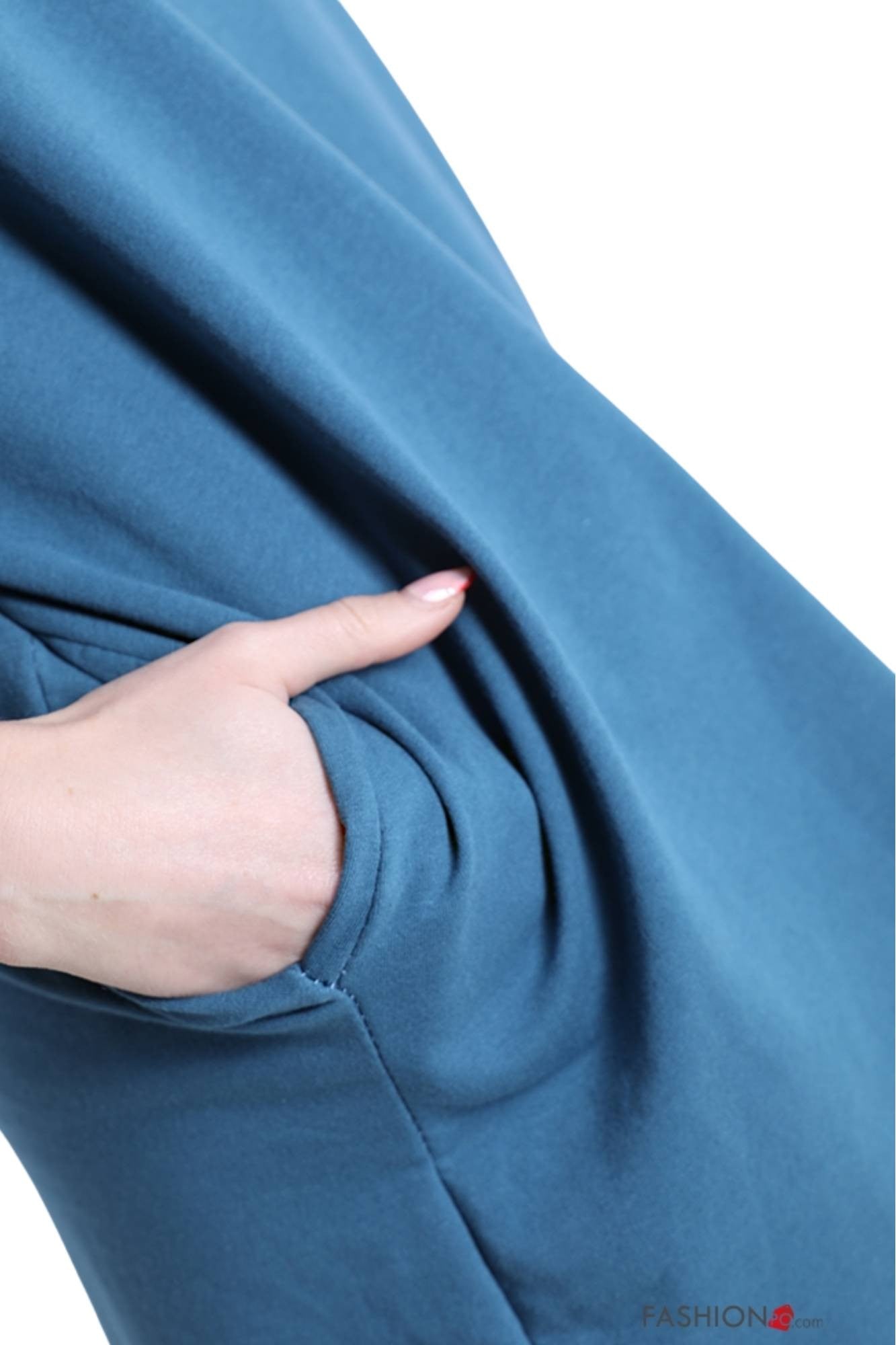 Abito in Cotone con tasche e cappuccio