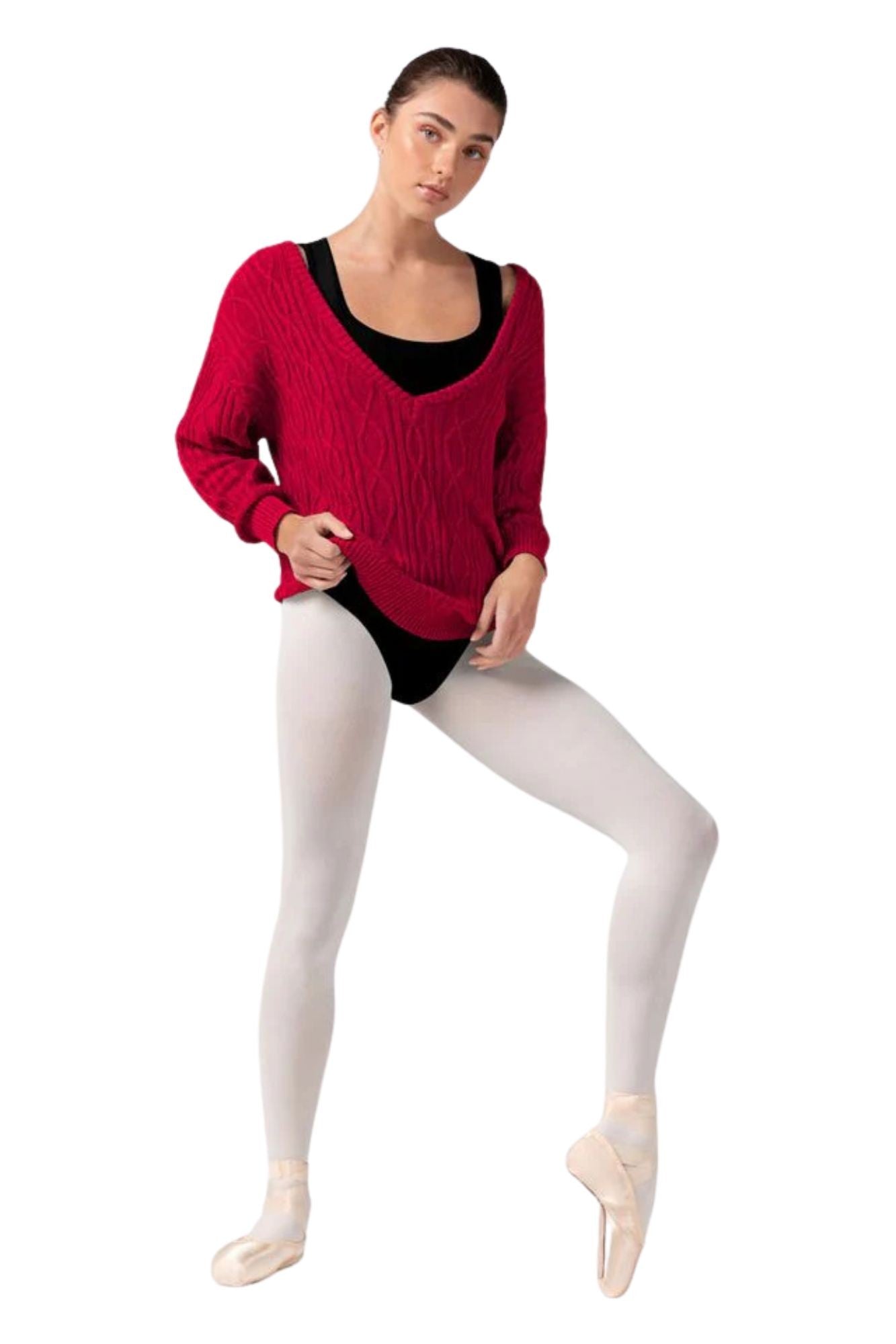 Maglione Bloch Granada Z30014 – Maglione da Danza Donna con Scollatura a V