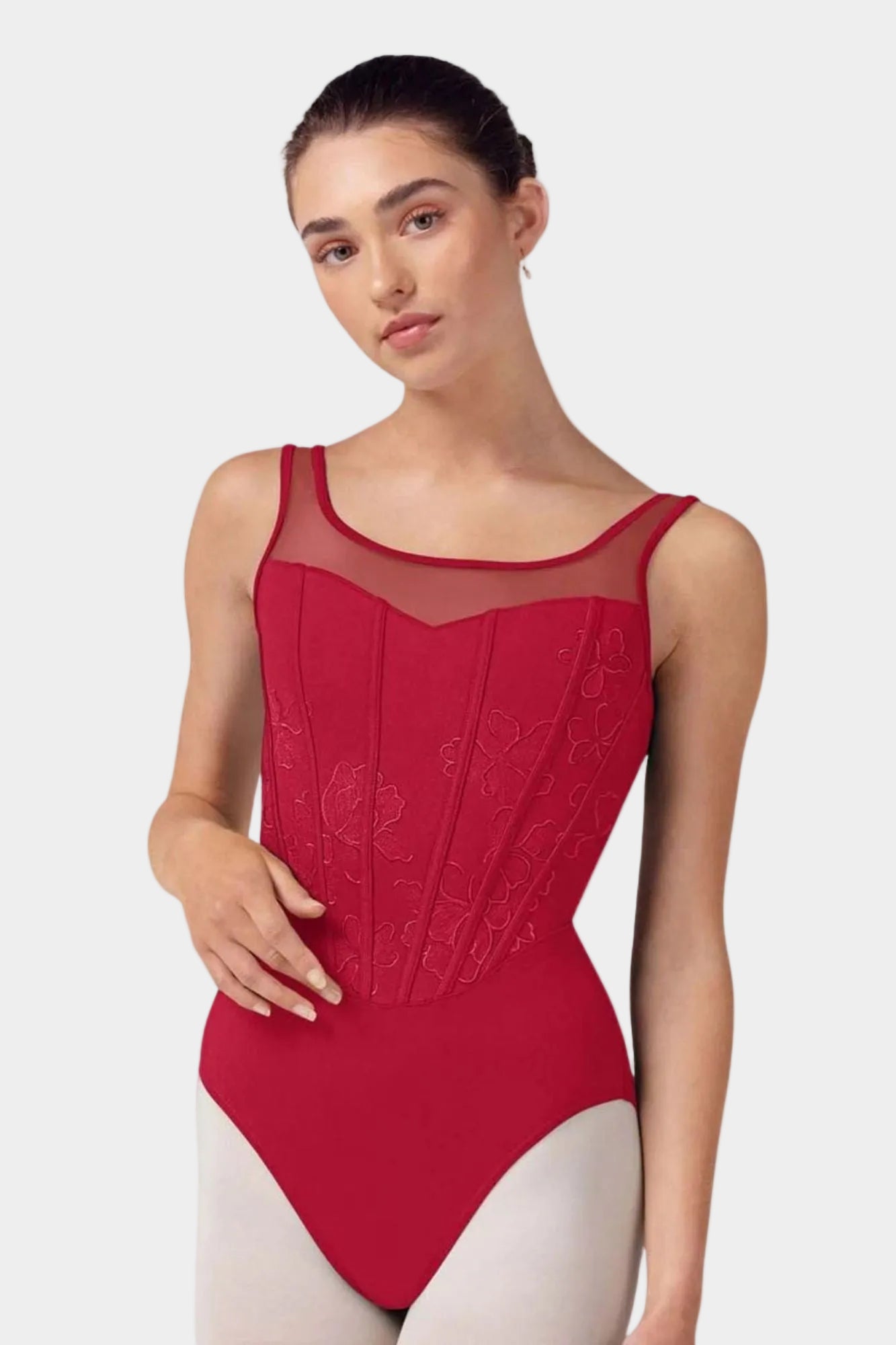 Body Danza Bloch Isabella – Body Donna Senza Manica con Effetto Bustier