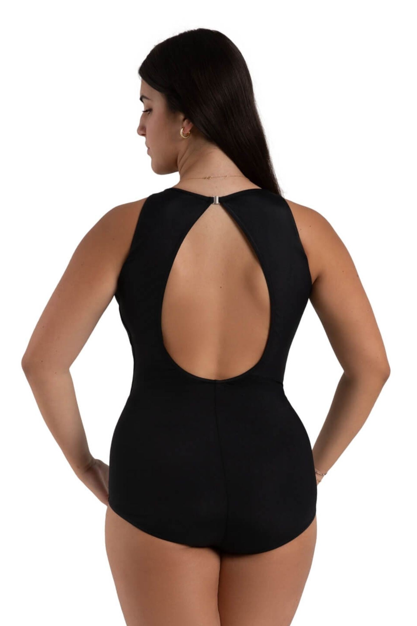 Body Donna Capezio 12262W Agusta – Collo alto e inserto asimmetrico in rete