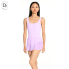 Dansez Vous LOLA – Body Donna con Spalline Larghe, Scollatura Squadrata e Gonna in Voile Elasticizzato
