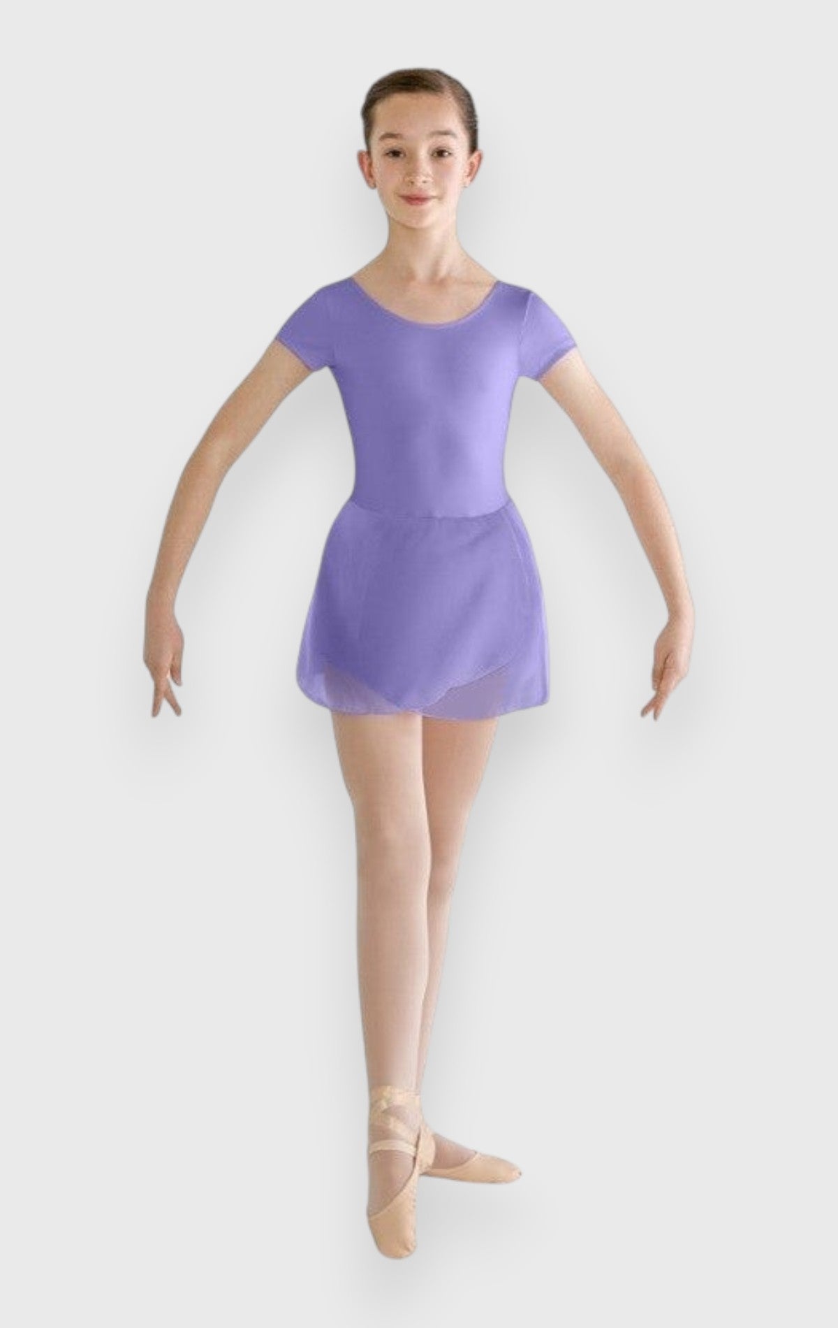 Body danza maniche corte con gonnellino by Bloch