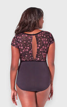 Body a maniche corte in rete Ornate Romance Fascination F12402W