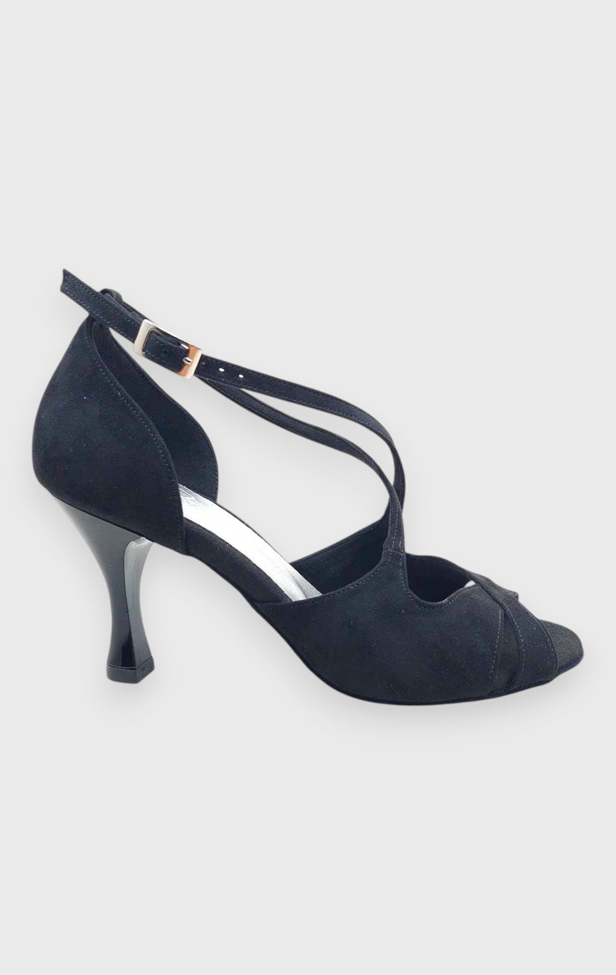 Sandalo da ballo in camoscio nero - TC85