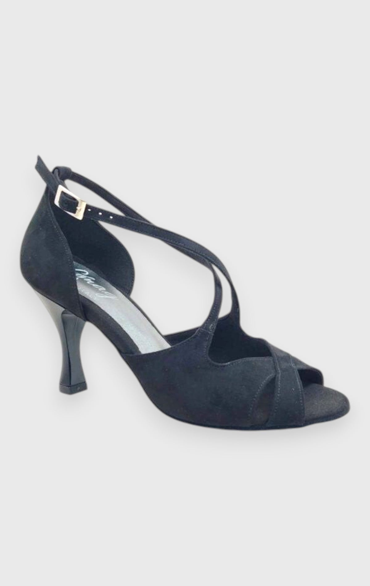 Sandalo da ballo in camoscio nero - TC85